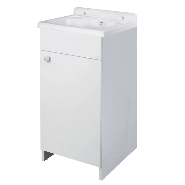 Mini meuble de lavage 43x35 cm en bois blanc avec cuve en polypropylène