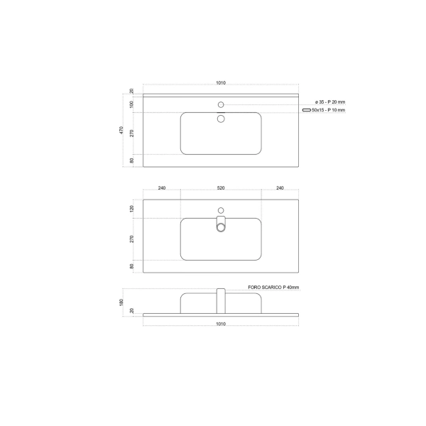 Meuble de salle de bain suspendu 102 cm avec vasque intégrée et miroir gris tourterelle mat - MAYA1