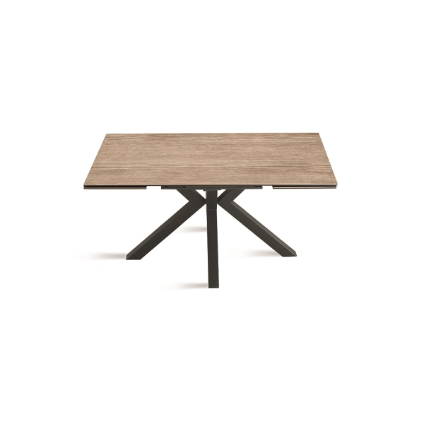 Mesa de cocina extensible 240 cm JACKY Tapa de gres porcelánico roble