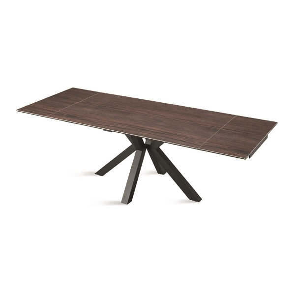 Mesa de cocina extensible 240 cm Tek JACKY encimera gres porcelánico
