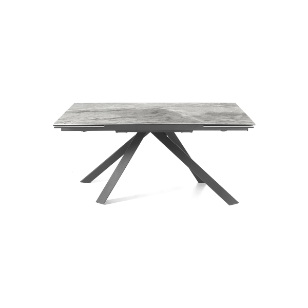 Mesa extensible 240 cm NESTORE tapa de gres porcelánico gris