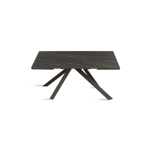 Mesa extensible 240 cm NESTORE Tapa gres porcelánico negro