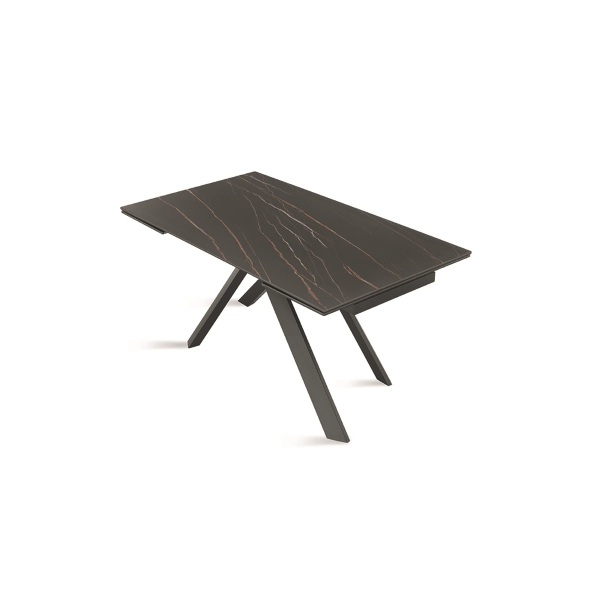 Mesa extensible 240 cm NESTORE Tapa gres porcelánico negro