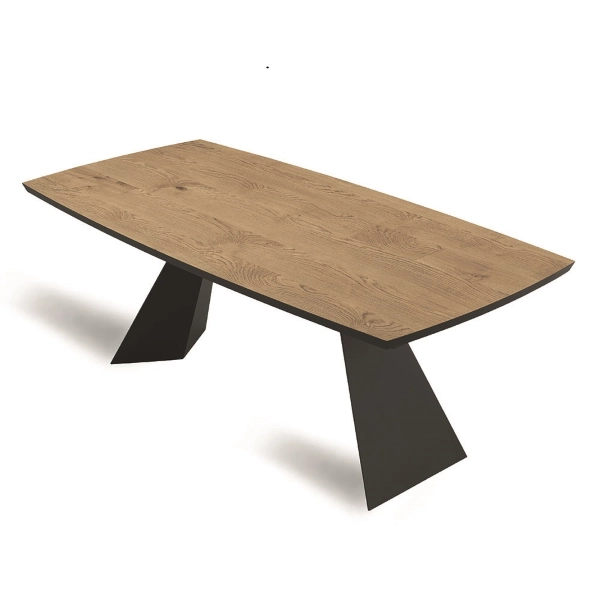 Mesa extensible de 300 cm con tapa de roble crudo GILMOUR