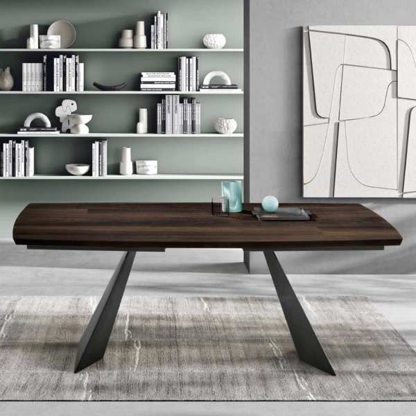 Mesa extensible 250 cm con tapa en Roble Térmico GILMOUR