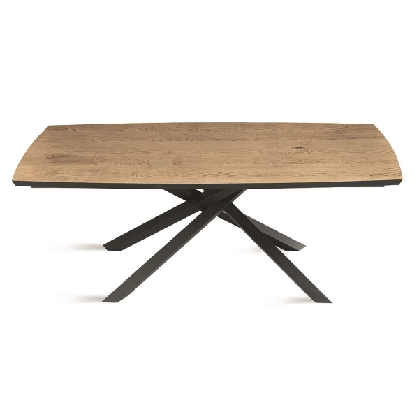 Mesa extensible FLOYD de 250 cm con tapa de roble crudo