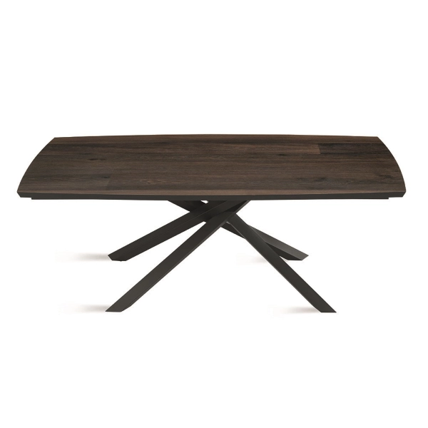 Mesa extensible FLOYD 250 cm con tapa de Roble Térmico