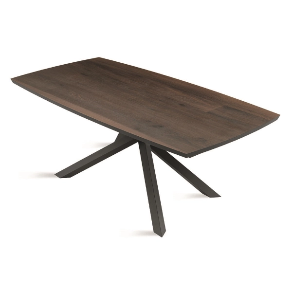 Mesa extensible FLOYD 250 cm con tapa de Roble Térmico