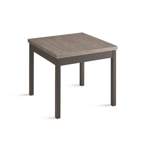 Mesa plegable de cocina de madera de 90 cm a 180 cm de hormigón - UGO