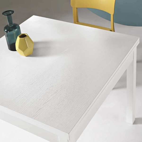 Mesa de cocina book de fresno blanco de 90 cm a 180 cm - UGO