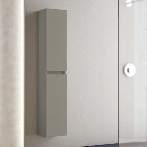 Abgehängte Holzsäule mit zwei Türen H160 cm CUBE matt ton