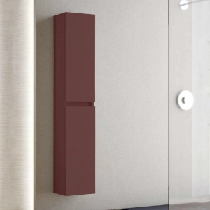 Abgehängte Holzsäule mit zwei Türen H160 cm CUBE mattrost