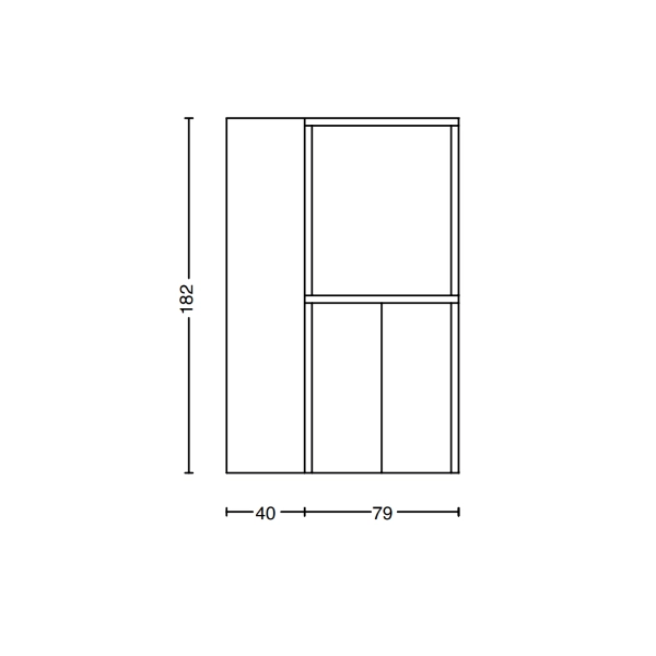 Meuble Machine à Laver en Bois 119x182h cm avec Colonne Balai – Gris Tourterelle/Pierre