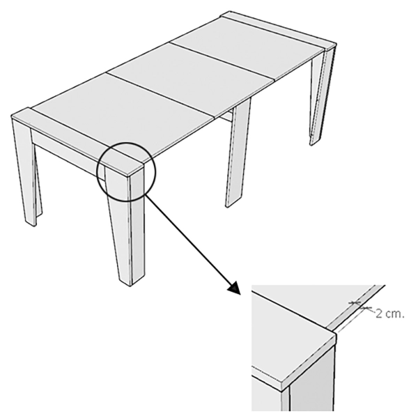 Table console extensible moderne DEVA Anthracite avec rallonges internes, 10 places