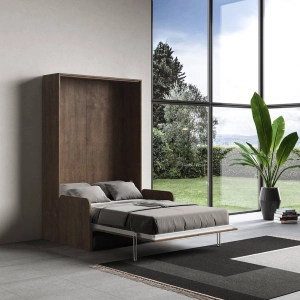 Cama abatible 120 cm KENTARO SOFÀ Nogal