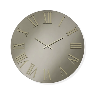 Runde Uhr D60 cm aus Bronzekristall und goldenen Zahlen – TIWAR