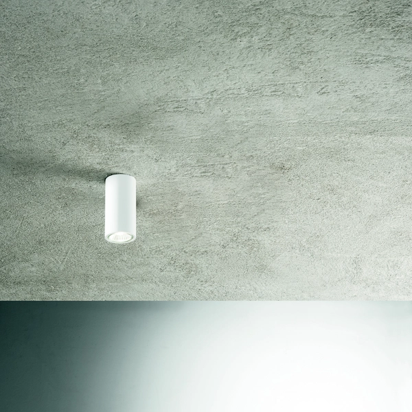 Lampe spot d'intérieur FILO en aluminium thermolaqué blanc 6x12 cm