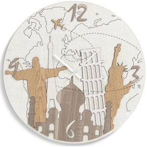 Runde Wanduhr 30 cm aus Schichtholz TRS - MONUMENT