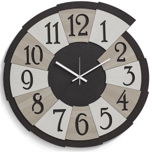 Runde Wanduhr aus Schichtholz D30 cm RSN - SPICCHIO