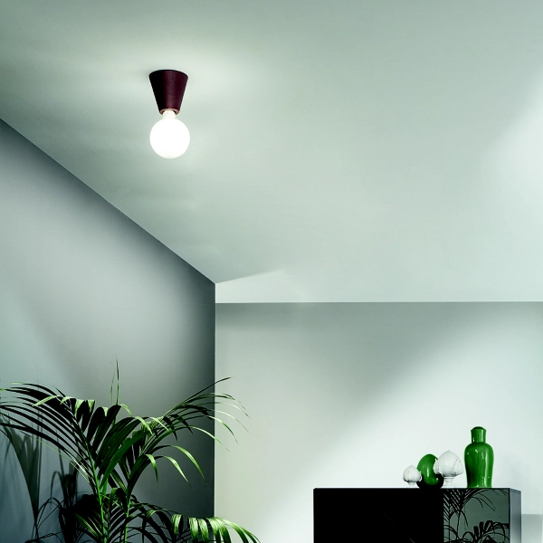 Lampada faretto da interno 12x12 cm FOG in alluminio verniciato Corten