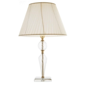 Lámpara de mesa VILLA en vidrio hecho a mano ORO 40x66 cm