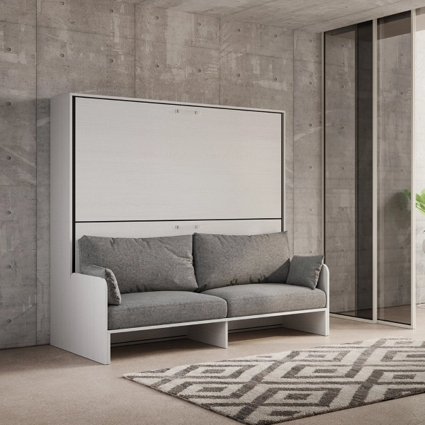 Litera abatible horizontal DIBE Sofà Blanco Fresno 200x103xh191 cm