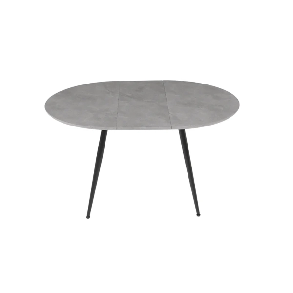 Mesa redonda HABLA con tapa de MDF Cemento extensible a 160 cm