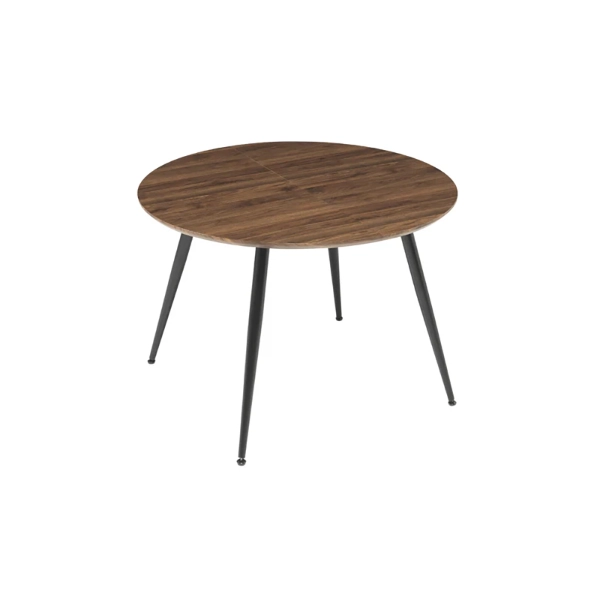 Mesa redonda HABLA con tapa de MDF Tek extensible hasta 160 cm