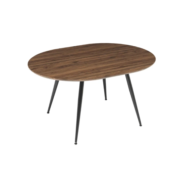 Mesa redonda HABLA con tapa de MDF Tek extensible hasta 160 cm