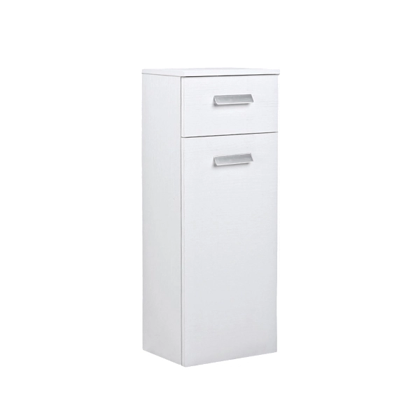 Meuble suspendu polyvalent 31x34 avec porte et tiroir en Frêne Blanc