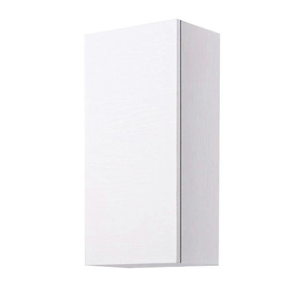 Élément mural suspendu 30x22 avec porte réversible en Blanc Frêne