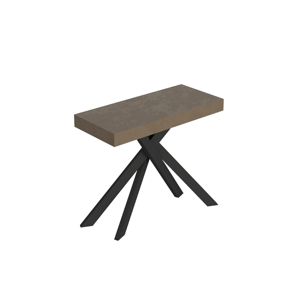 Consola extensible 90x40/196 cm Libo Small Gris Paloma estructura Antracita