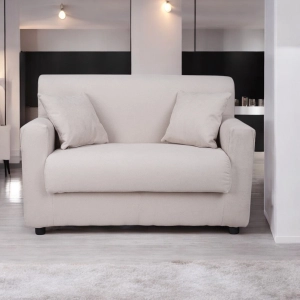 Sofá 2 plazas Avellana - tela desenfundable 124 cm BOLOGNA