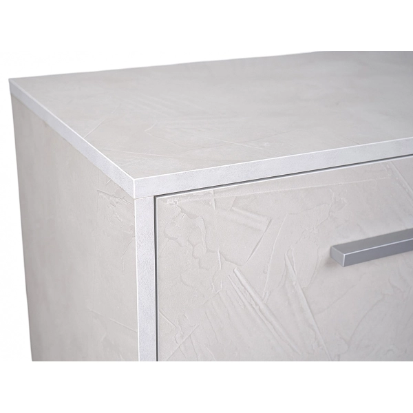 Aparador Drexa de Madera 110x45 cm Cemento Espatulado con 1 Puerta y 4 Cajones
