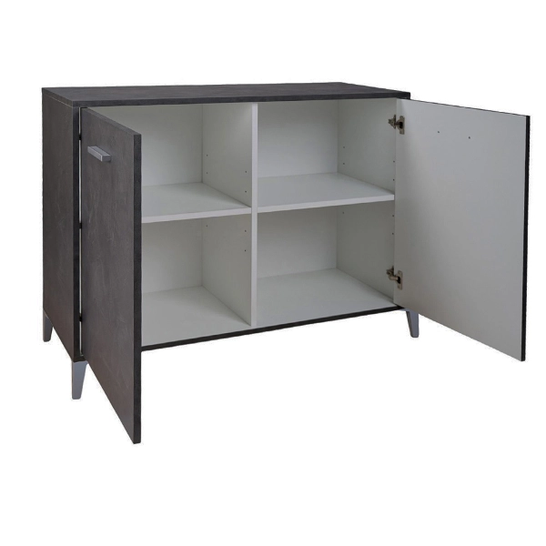 Aparador de Madera 2 Puertas 110x45 cm Drexa Antracita Espátula