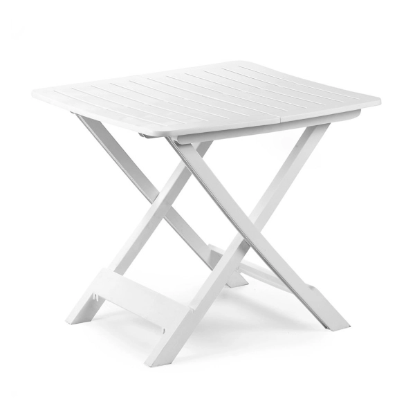 Tavolo richiudibile da esterno 70x79 cm bianco in polipropilene TALMI