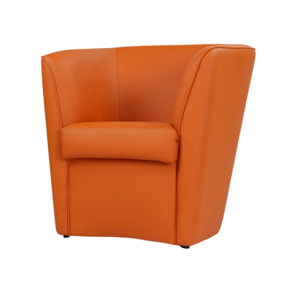 Sillón de ecopiel Valentina naranja para oficina en casa