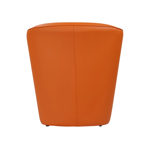 Sillón de ecopiel Valentina naranja para oficina en casa