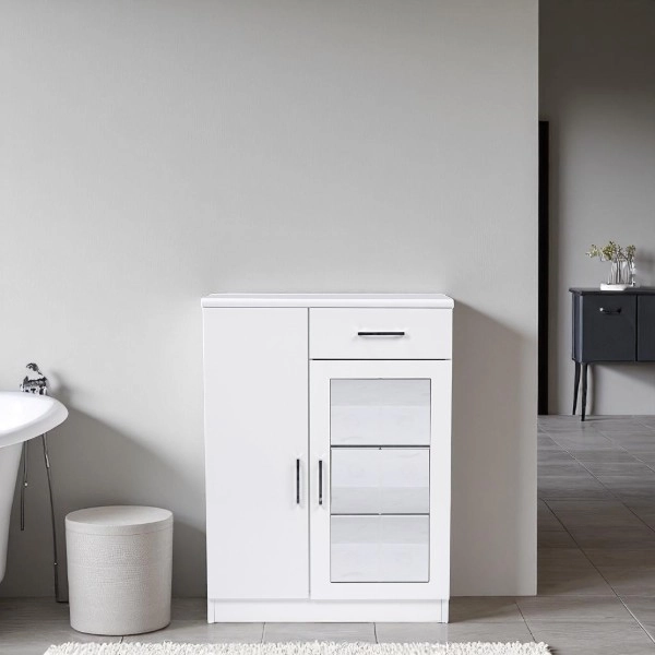 Armoire polyvalente CRYSTAL 2 portes avec miroir