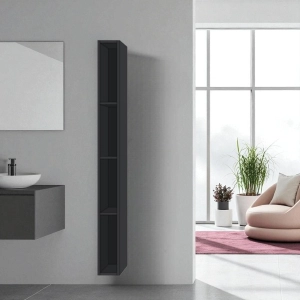 Hängesäule H160 mit 4 offenen Fächern in Matt Graphite