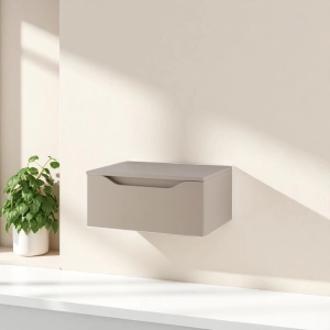 Hängende Badezimmerschublade 60 cm GIGLIO undurchsichtiges Taubengrau