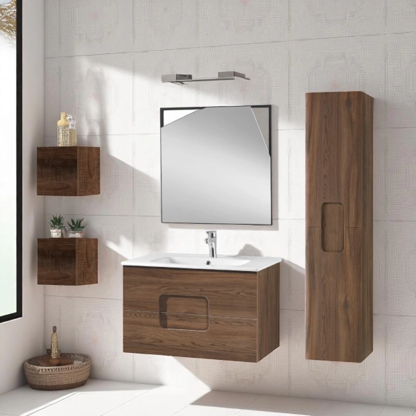Columna de baño suspendida 160 cm ARCO dos puertas Tek reversibles