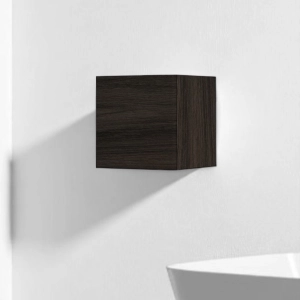 Hängendes Cubotto-Wandelement mit Olmo Caffè-Tür 30x30 cm