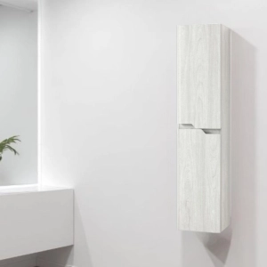 Colonna da bagno sospesa moderno BORA a 2 ante LARICE BIANCO
