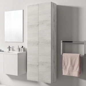 Doppelte Hängesäule 60X160 mit 2 Türen Weiße Eiche