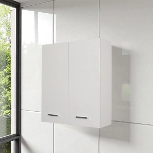 Doppelte hängende Wandeinheit 60x71 glänzend weiß