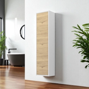 Einzelne umkehrbare Hängesäule H120 LUNA Weiß / Eiche natur