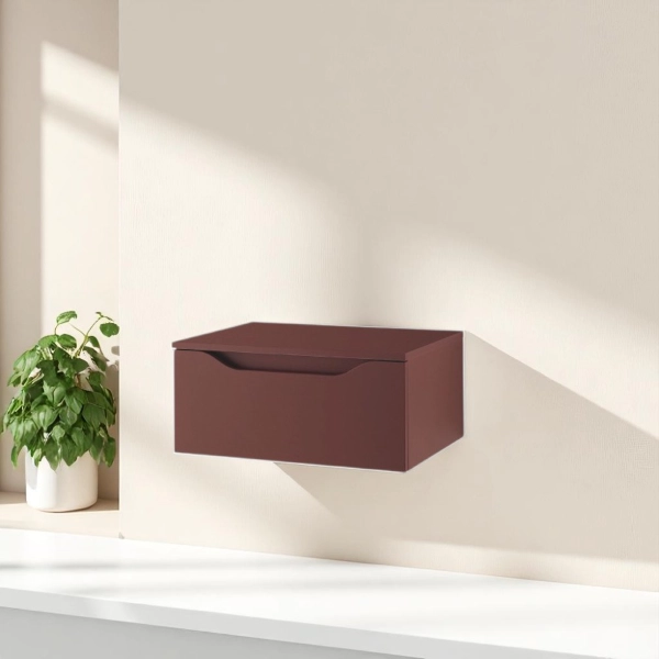 Cajón de baño suspendido 60 cm GIGLIO óxido mate