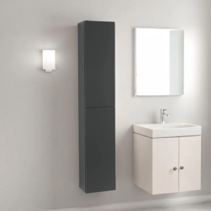 Abgehängte Badezimmersäule 160 h cm umkehrbar GIGLIO Matt Graphite Finish