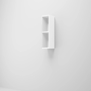 Hängeschrank mit offenen Fächern, 20 x 71 cm, wendbar, in glänzendem Weiß